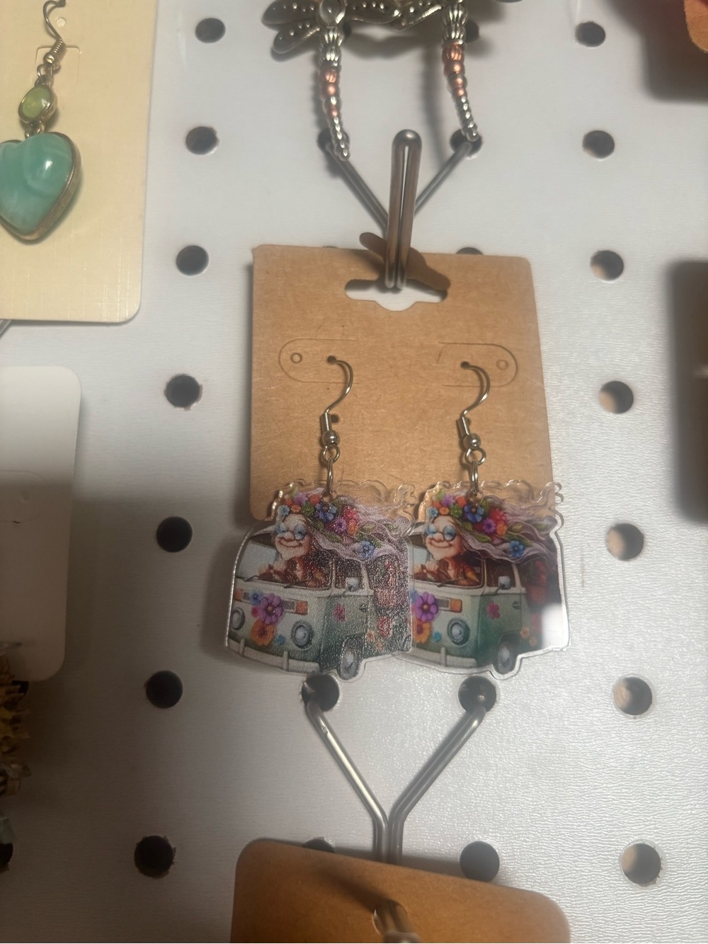 Floral Hippie Van Earrings - Multicolor